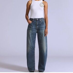 Levi's Blue Tab Drop Barrel Dark Blue Women's Jeans